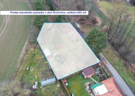Stavební pozemek, 922 m2, Kvíčovice u Holýšova, začátek 2.2.23 v 10:00hod